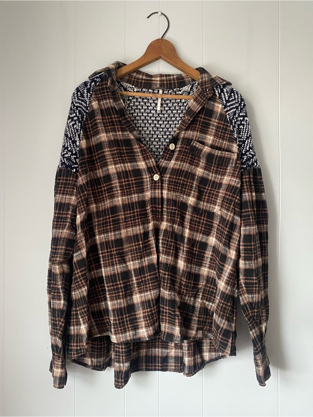 Free People Fireside Nights Button Down Flannel